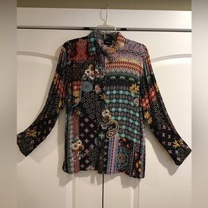 Colorful Patterned Button Down Shirt